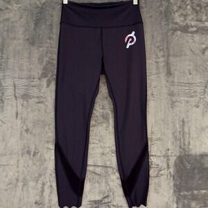 Peloton Pants Womens Medium Black High Rise Mesh Panels Leggings Athletic Yoga